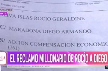 El millonario reclamo de Rocío Oliva a Diego Maradona por sus seis años de relación