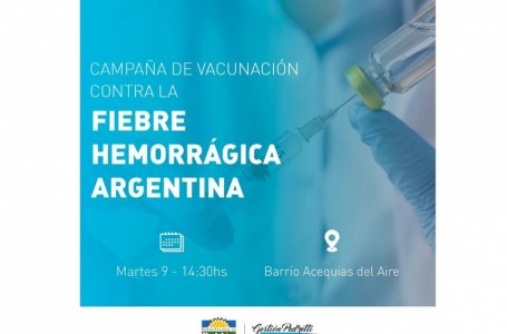 Campaña de Vacunación contra la Fiebre Hemorrágica Argentina en Roldán