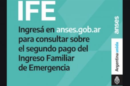 Segundo pago del Ingreso Familiar de Emergencia (IFE) en Roldán