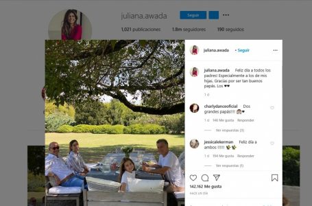 Juliana Awada publicó una foto con Mauricio Macri y su ex marido
