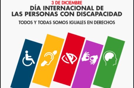 3 de diciembre Día internacional de las personas con discapacidad.