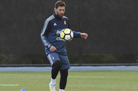 Messi participó en el entrenamiento de la selección argentina