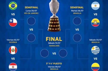 Copa América: abren los cuartos de final Brasil-Chile y Perú-Paraguay