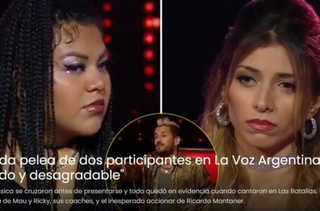 Tremenda pelea de dos participantes en La Voz Argentina: “Fue incómodo y desagradable”