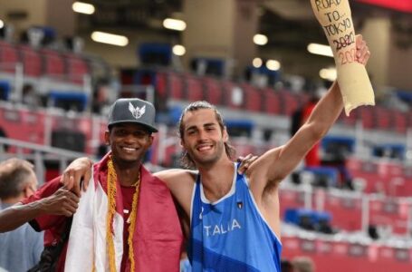 Gesto  olímpico: El italiano Tamberi y el qatarí Barshim compartieron el oro en salto en alto