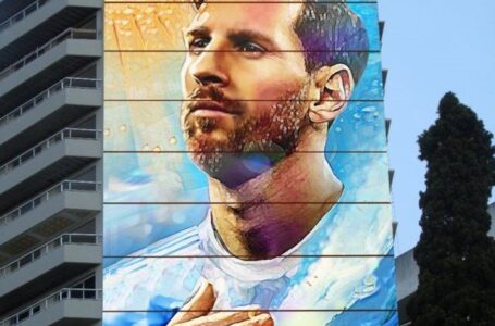 Inauguraron el impresionante mural de Lionel Messi en Rosario