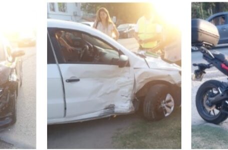 Ahora: Tres vehículos protagonistas de un accidente en Funes