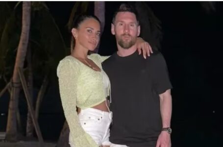 La noche romántica de Messi y Antonela en las Bahamas.Las impresionantes zapatillas Louis Vuitton de Lionel Messi