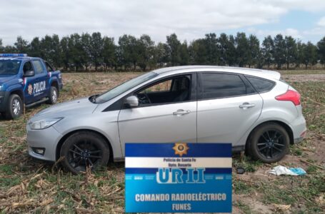 Descartaron un auto en Funes que le habían robado a una familia en Cañada de Gómez