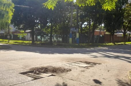 Funes: Alerta, circular con precaución en la intersección de Mitre y Montevideo