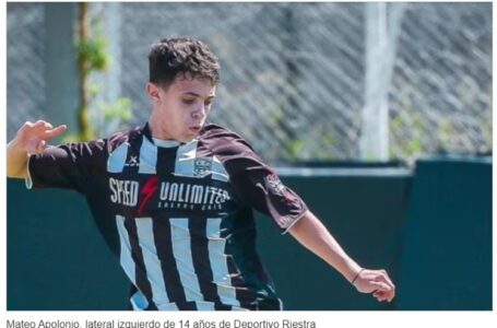 Mateo Apolonio el jugador más joven de la historia en debutar en el fútbol argentino.Video del penal